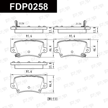 Купить Колодки тормозные FAP FDP0258