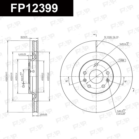 Диск тормозной FAP FP12399