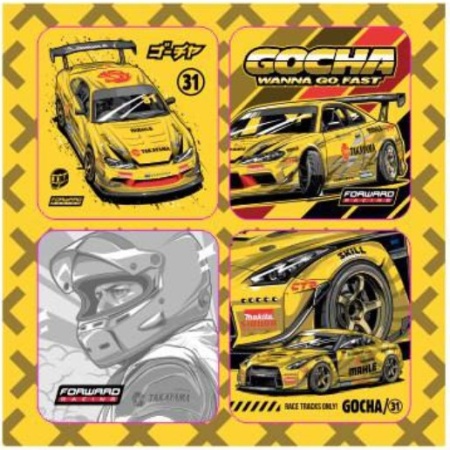 Купить Стикерсет 3D №2 "NISSAN SILVIA S15, GT-R, FORWARD RACING" ФОРВАРД АВТО 