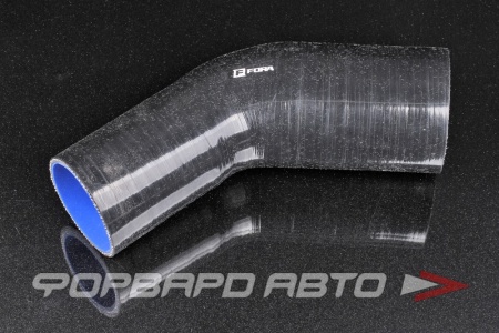 Купить Патрубок силиконовый 70-85 мм, 45°, L=150*150 мм, 4 слоя армировки, чёрный FORA ASHU04-45-70>85