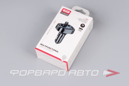 Купить Модулятор MP3 + FM трансмиттер с bluetooth,2.4А  черный XO BCC02 Купить Модулятор MP3 + FM трансмиттер с bluetooth,2.4А  черный XO BCC02