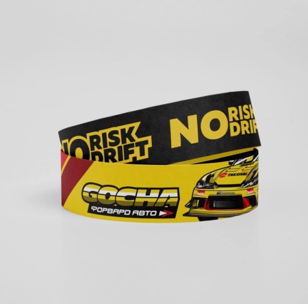 Купить Браслет тканевый "GOCHA - NO RISK - NO DRIFT" двухсторонний ФОРВАРД АВТО 