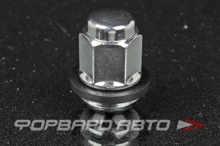 Купить Гайка колеса 12*1,5*35 сфера с выступом, пластиковый поясок, ключ на 19, хром HONDA 90381-SV1-981