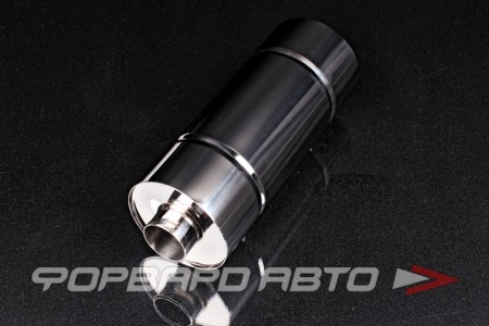 Купить Глушитель Вход = 51 мм Выход = 51 мм Длина = 300 мм, Диаметр 120 мм, нержавеющая сталь Formula-T 00-00000368