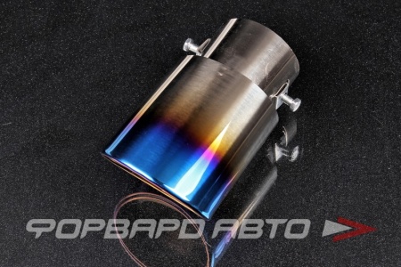 Купить Насадка глушителя Вход = 64 мм, выход овальный, Burnt Blue (Фиксируется зажимами) GYCA YT1-CER-31d Burnt Blue