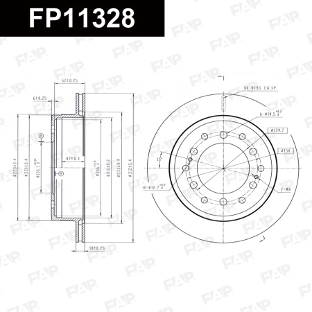 Купить Диск тормозной FAP FP11328