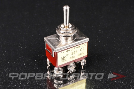 Купить Выключатель тумблер 15А (3 положения, 6 контактов) (без фиксации)  