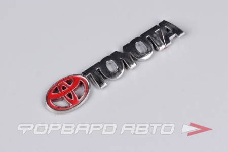 Купить Шильдик металлопластик "TOYOTA" + эмблема 95х20мм (скотч) SKYWAY S6