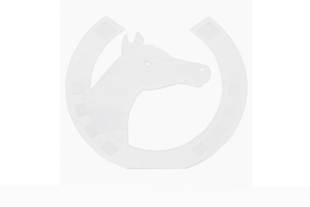 Купить Шильдик металлопластик "Конь в подкове" 55х55мм, (наклейка) SKYWAY SNO.167