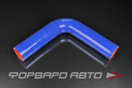 Купить Патрубок силиконовый 55 мм, 90°, L=250*250 мм, синий MELCO 90°-55-250-250