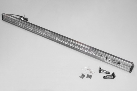 Купить Фара светодиодная 405W (3W*135), 9-32V, 6500K, 30375Lm, Размер: Lфара=1530, Lкрепёж=1650, H=75, h=85, Р=5,5кг, Комбинированный свет FHE-technology HT-02 405W combo (ETI+CREE)