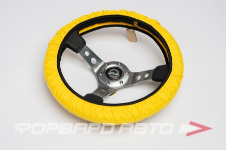 Купить Накидка на руль (чехол на руль) открытого типа, желтый VAIS Racing VRCSWo-Y