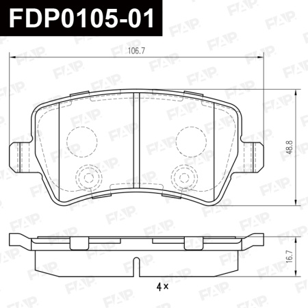 Купить Колодки тормозные FAP FDP0105-01