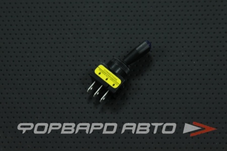 Купить Выключатель (тумблер) черный синяя подсветка  