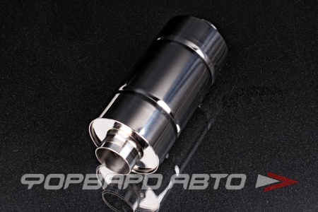 Купить Глушитель Вход = 51 мм Выход = 51 мм Длина = 200 мм, Диаметр 100 мм, нержавеющая сталь Formula-T 00-00000365