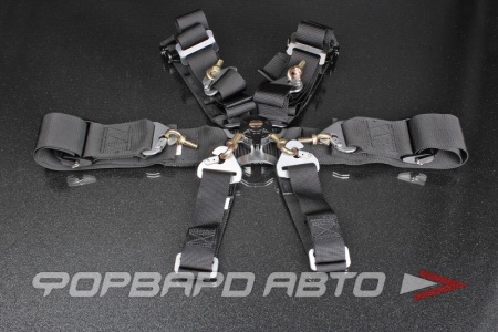 Купить Ремни 6-ти точечные, 3"+2" HANS FIA 8853/98 черные AUTOBAHN88 