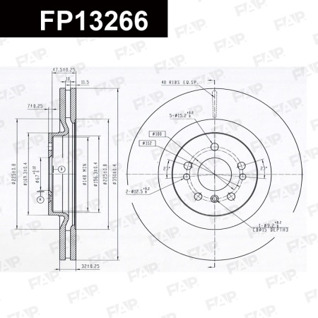 Купить Диск тормозной FAP FP13266