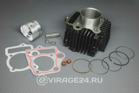 Купить Цилиндр Delta, Zodiak, OB-70 в сборе 52мм(110см3)(Поршн.группа=цил-р+порш.+палец+кольц.)фир"TEVET"  