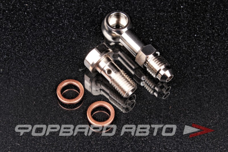 Купить Фитинг BANJO AN4 + болт М10*1,25 мм, рестриктор 1,5 мм, Мitsubishi TF035 TD04, TD05, TD06 KINUGAWA 315-02101-004