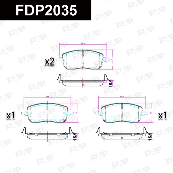 Колодки тормозные FAP FDP2035
