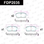 Колодки тормозные FAP FDP2035