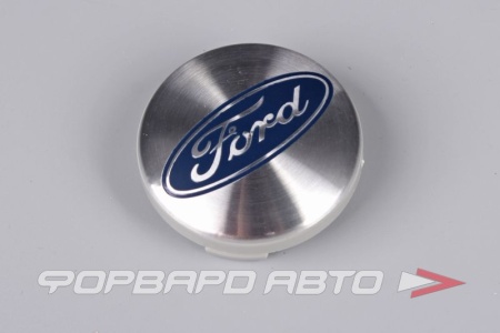 Купить Колпачок ступицы для литых дисков Ford, D50/54мм, Silver/blue <> FD-02