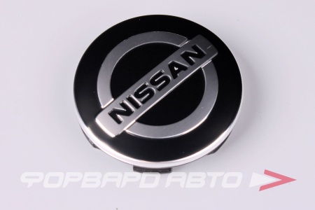 Купить Колпачок ступицы для литых дисков Nissan, D54/58мм, Black/silver, Save Car 8_58мм_ST_СМК