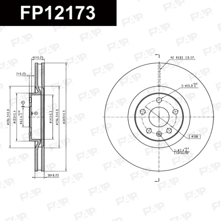 Купить Диск тормозной FAP FP12173