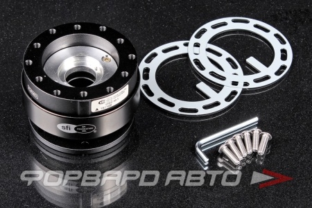 Купить Адаптер для рулевого колеса быстросъемный Quick Release Gen 2.0 - Black Body / Chrome Ring SFI Spec NRG SRK-200-1BK