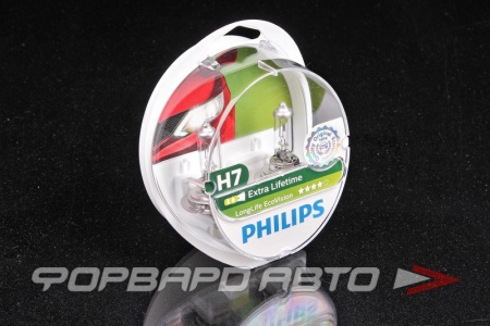 Купить Лампа H7 12V 55W  LongLife EcoVision PHILIPS 12972 LLECO S2