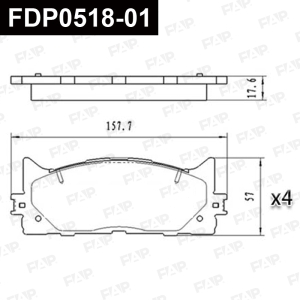 Колодки тормозные FAP FDP0518-01