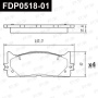 Колодки тормозные FAP FDP0518-01