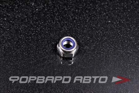 Купить Гайка шестигранная М8*1,25 самоконтрящаяся с нейлоновой вставкой DIN 985 нерж. А2  DIN 985