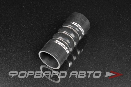 Купить Патрубок силиконовый 60 мм, L=160 мм, гофрированный, чёрный AUTOBAHN88 