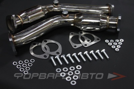 Купить Фронт пайпы Front Pipes + DeCat 350Z Skyline V35 VQ35DE 2002-2006 AUTOBAHN88 