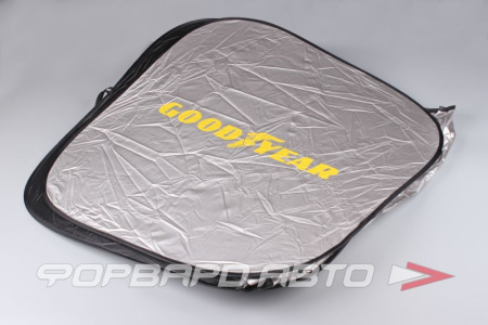 Штора солнцезащитная на лобовое стекло (153*75см) складная в чехле GOODYEAR GY005301