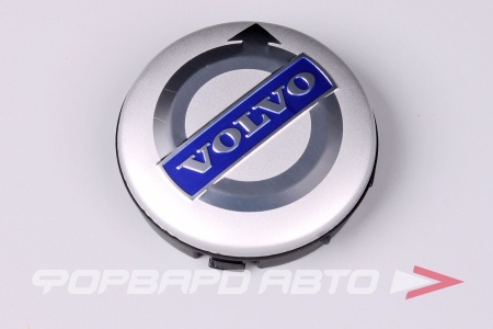 Купить Колпачок ступицы для литых дисков Volvo, D62/64мм, h5мм-10мм Silver/dark blue <> VL-03