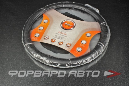 Купить Оплетка руля черная с принтом (L 40 см) AIRLINE AWC-CM-06L