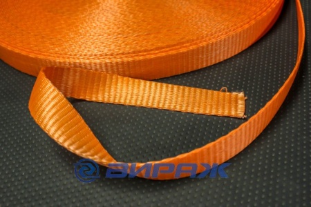 Купить Лента для стяжных ремней 25мм разр. нагрузка 2040 кгс ОРАНЖЕВАЯ Лента 