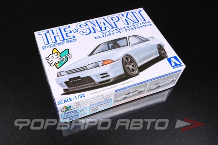 Купить Сборная модель Nissan Skyline GT-R R32 Custom Wheel (Crystal White) AOSHIMA 06635