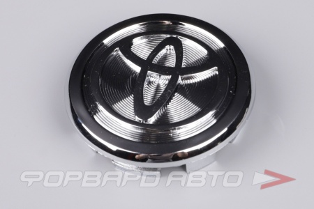 Купить Колпачок ступицы для литых дисков Toyota, D52/59мм, h5-6.5мм, Хром рифлёный+ободок <> TY-03