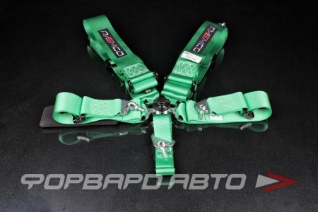 Купить Ремни 5-ти точечные, 3"+3" SFI зеленый RAEMCO S-C-05GR-ML