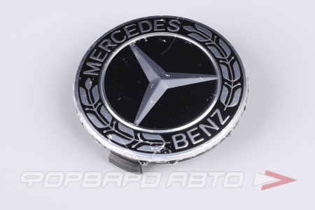 Купить Колпачок ступицы для литых дисков Mercedes, D71/75мм, Silver/Black <> MB-08