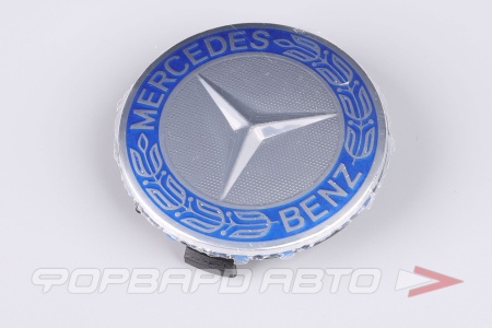 Купить Колпачок ступицы для литых дисков Mercedes, D71/75мм, h7.5-17мм Silver/Blue <> MB-07