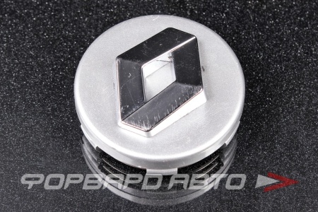 Купить Колпачок ступицы для литых дисков Renaut D57/60мм,  H=9.2-15.4 мм, Silver+3D хром лого, <> RN-01