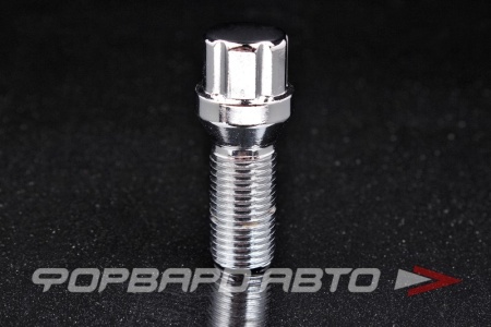 Купить Болт колеса 14*1,5*27 конус, ключ 6 луч. звезда, хром  (ключ 171906SD) ВЕКТОР 174105 SD