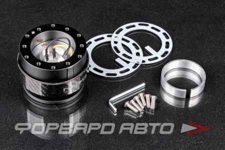 Купить Адаптер для рулевого колеса быстросъемный Quick Release Gen 2.0 - Black Body / Black Carbon Fiber Ring NRG SRK-200CF