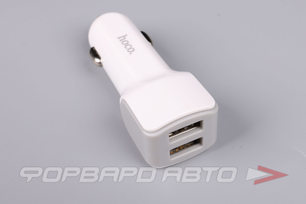 Устройство зарядное в прикуриватель 2 USB, 2,4 A + кабель Micro 1м HOCO Z23