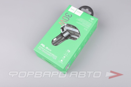 Купить Модулятор MP3 + FM трансмиттер с bluetooth, 3A 1USB, 1USB-C, QC3.0  черный HOCO E70