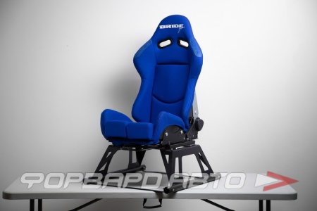 Купить Сиденье спортивное - регулируемое "полуковш" + салазки, синее, GIAS STYLE FRP, ткань BRIDE STYLE JBR1020 Blue